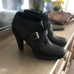 Cole Haan black booties with buckle!